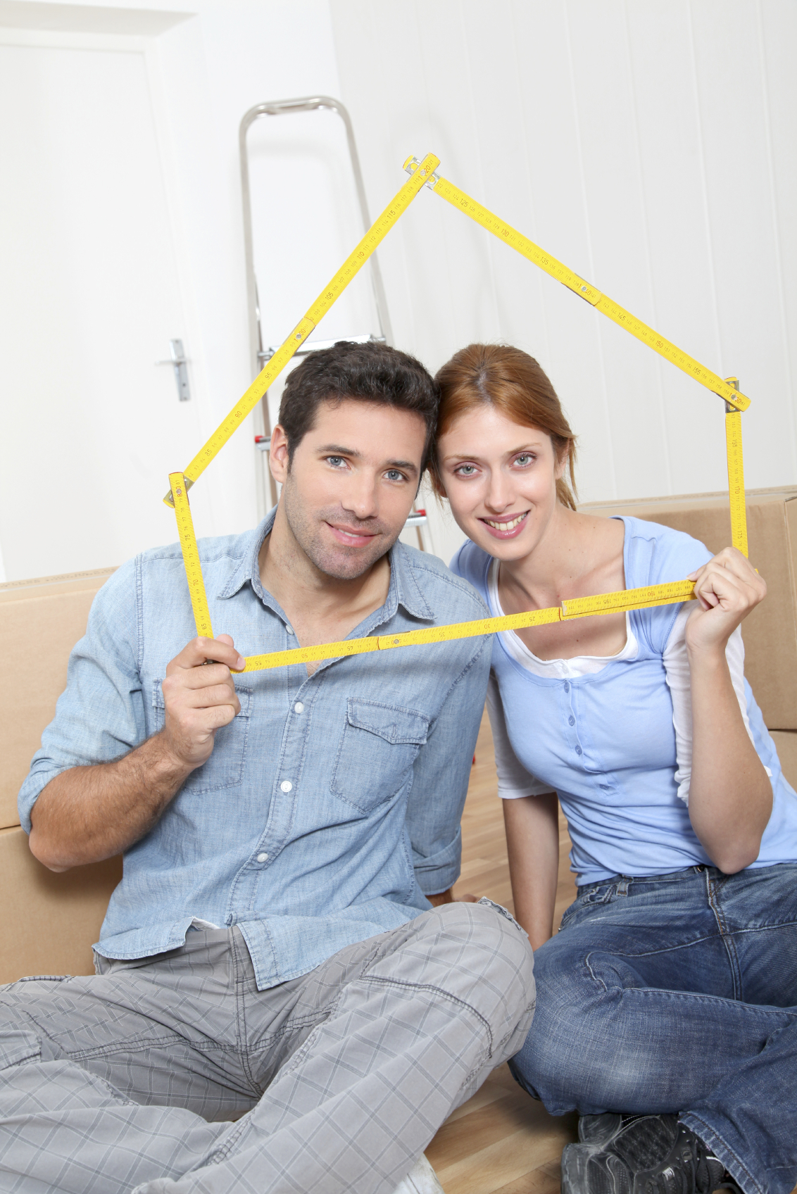 Young couple buying new home